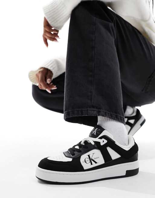 Calvin Klein – Sneaker aus Leder in Schwarz