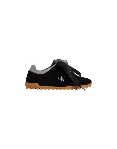 Calvin Klein Sneaker aus Wildleder und Organza in CK Black - view 1