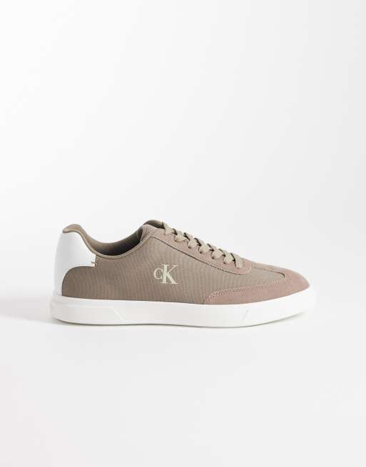 Calvin Klein - Sneakers a basso profilo con suola cupsole color tortora