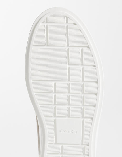 Calvin Klein - Sneakers met cupzool met laag profiel in taupe, 5 van 5