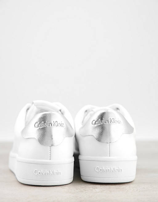 Calvin Klein solange logo trainers in white | ASOS