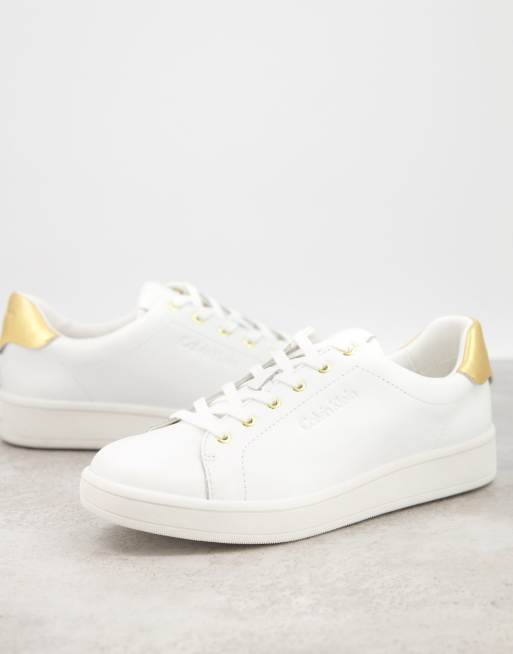 Calvin Klein solange logo trainers in white ASOS