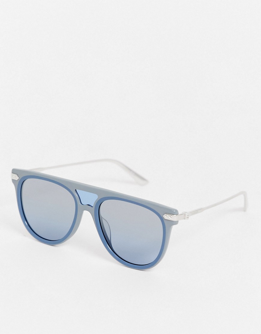 Calvin Klein – Solglasögon med rak överkant-Grå