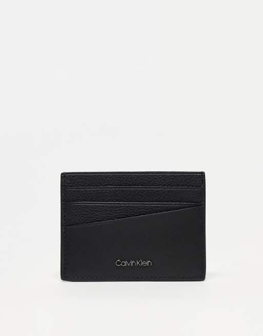 Calvin Klein - Sort kortholder med diagonalt design