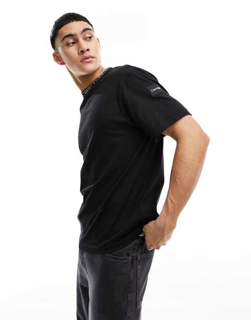 Calvin Klein - Sort løbe-t-shirt med logoprint 