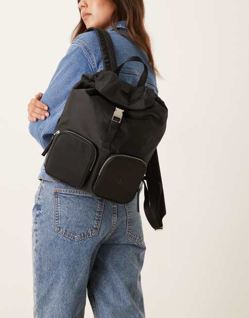 Calvin Klein - Sort rygsæk med lommer i nylon, 2 af 4