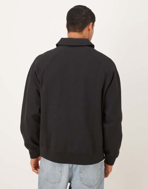 Calvin Klein - Sort striktrøje med krave og 1/4-lynlås samt logo , 5 af 5