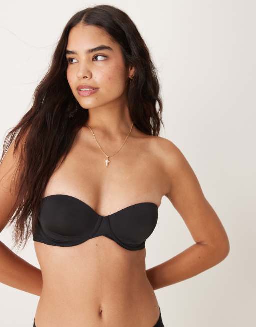 Calvin Klein - Sort stropløs BH uden søm og med lukning i siden, 2 af 4