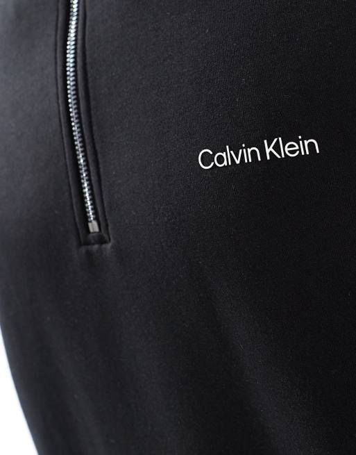 Calvin Klein - Sort sweatshirt i repreve med kort lynlås og mikrologo, 2 af 4