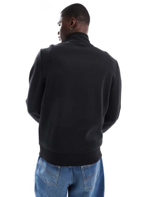 Calvin Klein - Sort sweatshirt i repreve med kort lynlås og mikrologo, 3 af 4