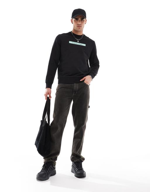 Calvin Klein - Sort sweatshirt med skyggelogo
