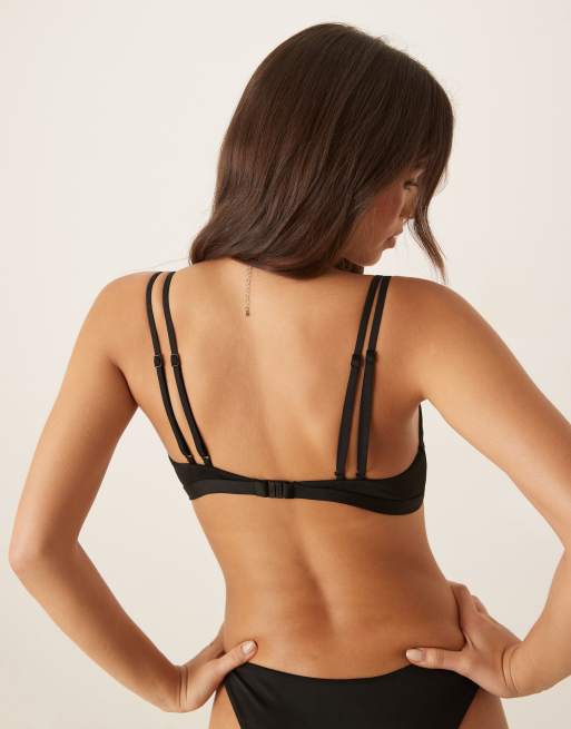 Calvin Klein - Sort trekantsbikinitop med stropper, 3 af 4