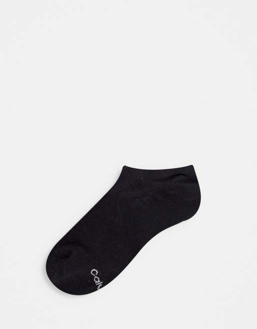 Calvin Klein - Sorte ankelsokker med retrologo