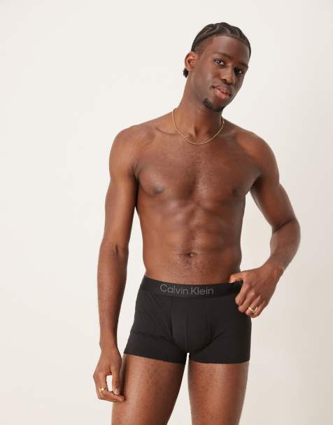 Calvin Klein - Sorte boksershorts med lav talje i tech-mikrofiberstof - view 1