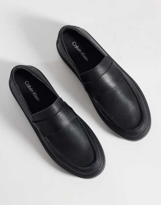 Calvin Klein - Sorte chunky loafers i læder, 2 af 4