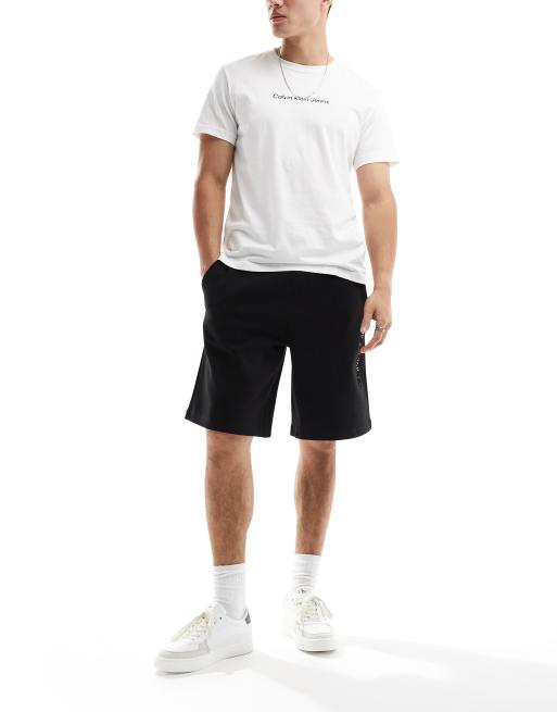 Calvin Klein - Sorte jerseyshorts med præget skyggelogo, 2 af 5