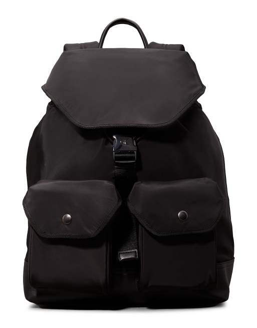 Calvin Klein speed clip flap backpack in Black ASOS