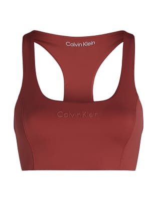 Calvin Klein - Sport-BH in Apfelbutter mit mittlerer Stützfunktion-Rosa