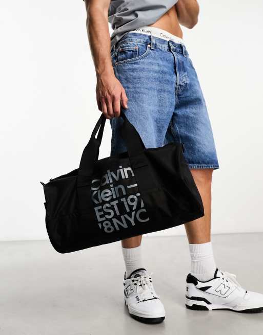 Calvin klein outlet black duffle bag