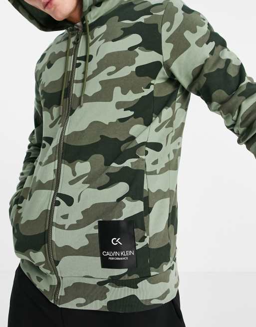 Calvin klein camo clearance hoodie