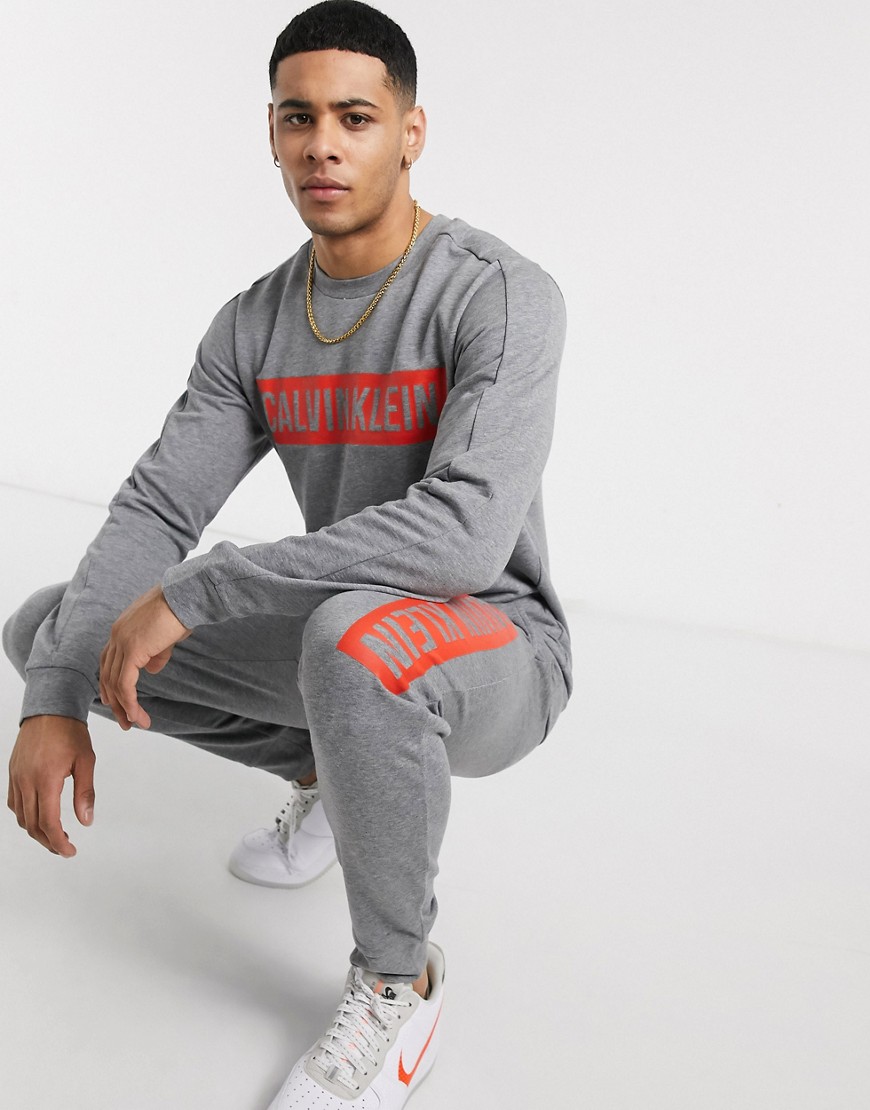 Calvin Klein - Sport - Sweater met logo-Grijs