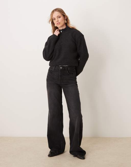 Calvin Klein Sport – Teddy-Jacke in Schwarz mit kurzem Reißverschluss, 3 von 4