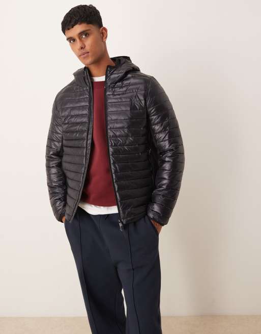 Calvin Klein Sport – Wattierte, mittelschwere Jacke in Schwarz