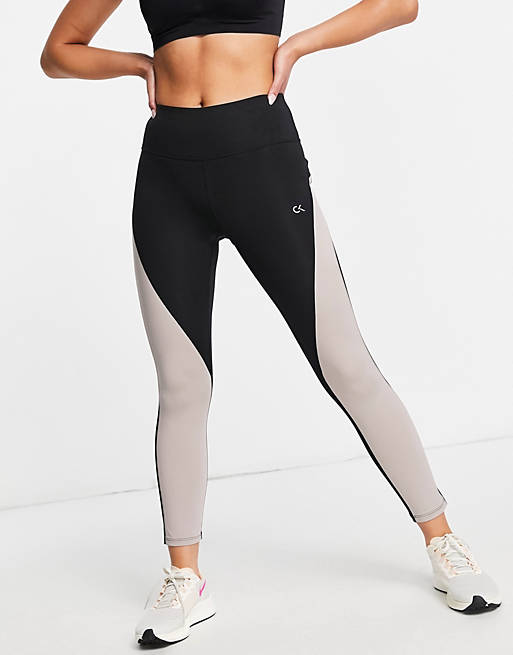 Calvin Klein Sports 7/8 gym tights in black and atmosphere