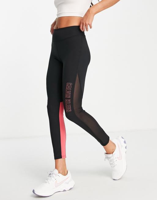 Calvin Klein Sports 7/8 gym tights in ck black