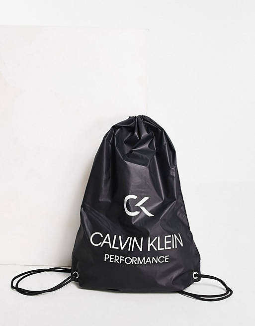 Calvin Klein Sports drawstring backpack in black | ASOS