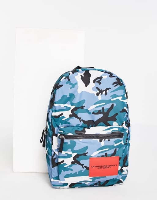 Calvin klein deals blue backpack