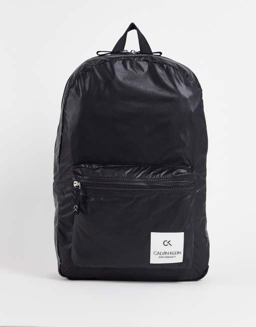 Calvin Klein Sports zip backpack in black