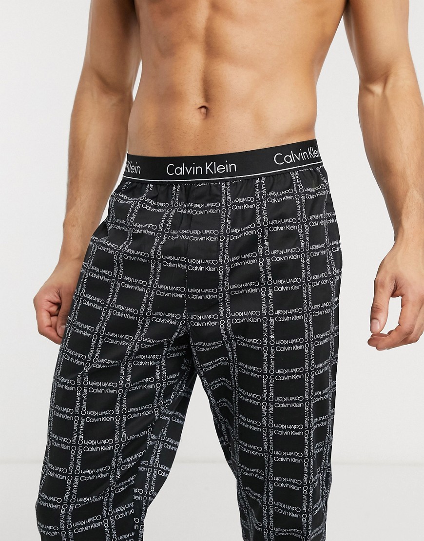 Calvin Klein square logo lounge bottoms-Black