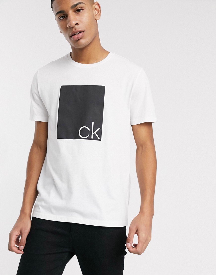 Calvin Klein square logo t-shirt in white