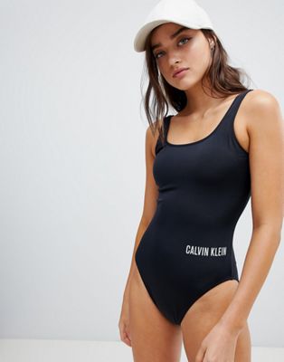 calvin klein square scoop swimsuit