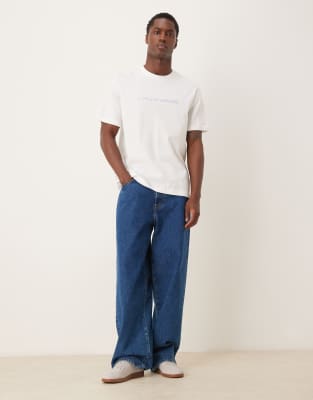 Calvin Klein Jeans Est.1978 Calvin Klein Stack Back Print Graphic T-shirt In White