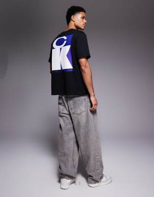 Calvin Klein Jeans Est.1978 Calvin Klein Stack Backprint Graphic T-shirt In Black