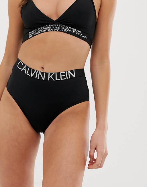  Calvin Klein Women's Plus Size Statement 1981 Thong