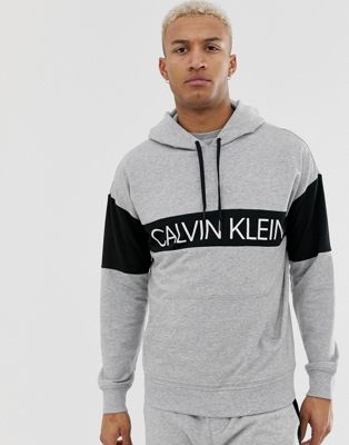Calvin Klein - Statement 1981 - Hoodie met opvallend logo in grijs
