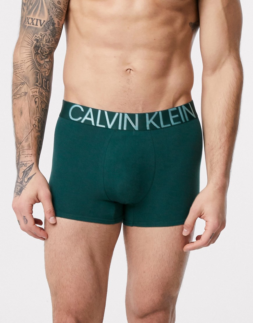 Calvin Klein Statement 1981 logo placement trunks-Blue