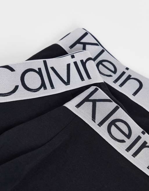 Calvin Klein Steel 3-pack cotton boxer briefs in black, 4 of 4