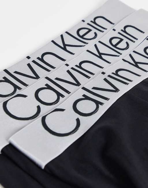 Calvin Klein Steel – 3er-Pack Boxershorts aus Baumwolle in Schwarz, 3 von 4