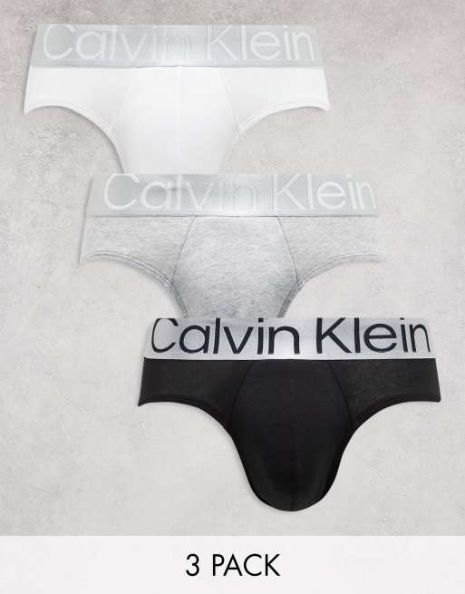 Calvin Klein Steel - Confezione da 3 slip multicolore in cotone