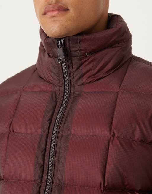 Calvin Klein – Steppjacke in Burgunderrot aus Ripstop-Gewebe, 5 von 5