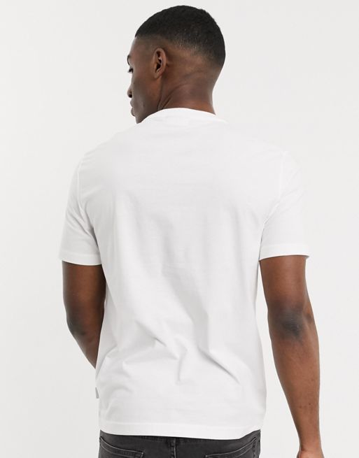 Calvin Klein Stripe Logo T Shirt White, $44, Asos