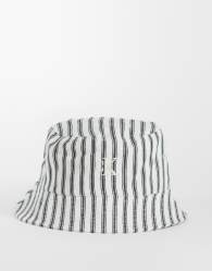 Calvin Klein striped bucket hat in black and white
