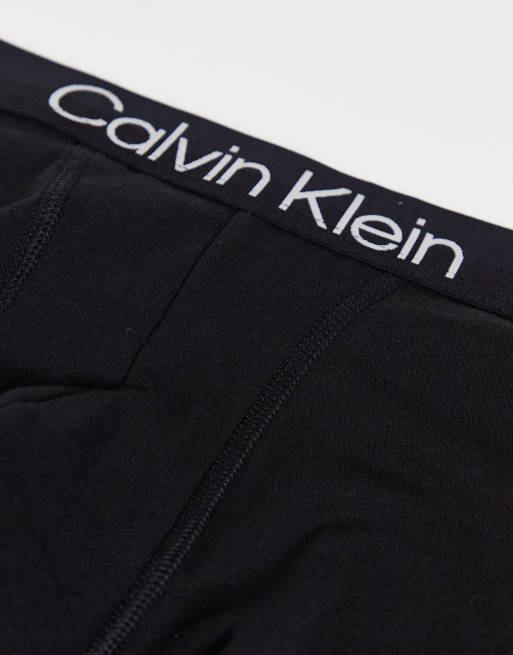 Calvin Klein - Structure Cotton - Set van 3 boxershorts in zwart, 3 van 4