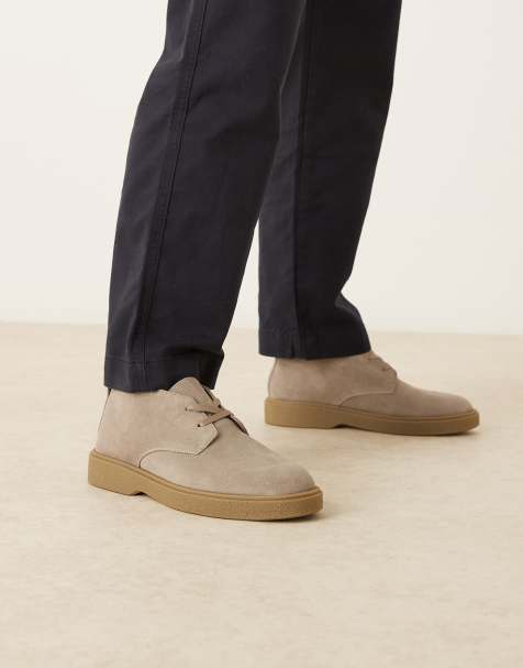 Calvin Klein suede desert boots in taupe - view 1