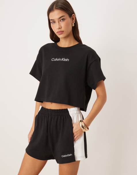 Calvin Klein – Svarta badshorts med logga - view 1