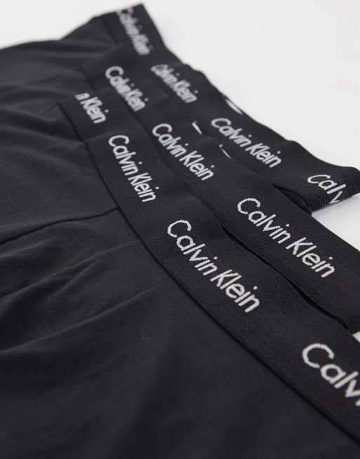 Calvin Klein – Svarta boxershorts i 3-pack med logga på linningen, 3 av 4